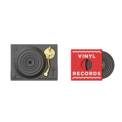 Bakelitlemez lej�tsz�, fekete/piros - Kulcstart�