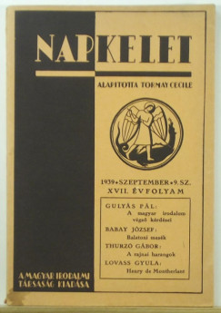 Kllay Mikls   (Szerk.) - Napkelet 1939. szeptember - 9. sz. XVII. vfolyam