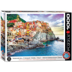 Manarola, Cinque-Terre mediterrán oázis Olaszországban, 1000 db-os puzzle (EUROGRAPHICS, 6000-0786)