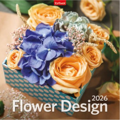 Flower design - Lemeznapt�r - 58x29 cm - 2026