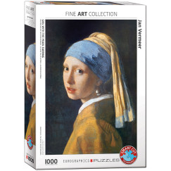 Jan Vermeer - L�ny gy�ngy f�lbeval�val, 1000 db-os puzzle (EUROGRAPHICS, 6000-5158)