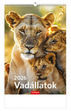 Vadllatok falinaptr 22x33 cm - 2026