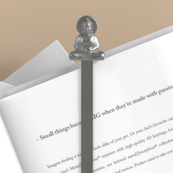 Buddha, ezüst - Fém könyvjelző