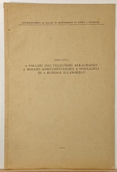 E�rsi Gyula - A polg�ri jogi felel�ss�g alkalmaz�sa a modern k�r�lm�nyekhez