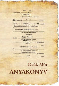 Deák Mór - Anyakönyv