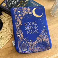 Kék Books, stars & magic könyvtok XXL