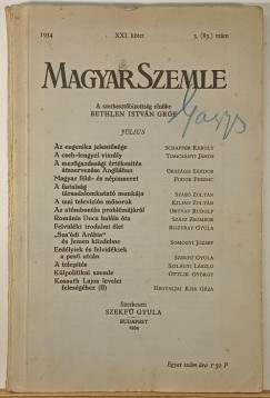 Bethlen Istv�n  (Szerk.) - Szekf� Gyula  (Szerk.) - Magyar Szemle 1934. XXI. k�tet 3. (83.) sz�m j�lius