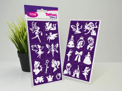 Fairies & Princesses Csillámtetoválás Sablon készlet (TyToo - Tündérek és Hercegnők, 22 db/készlet)