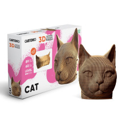 Cica 3D festhető karton puzzle (Cartonic)