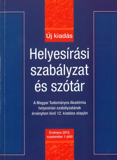 Magyar helyesírási szótár pdf