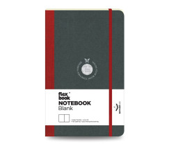 Flexbook Flex Global sima lap� jegyzetf�zet � piros, 13 � 21 cm, gumip�nttal