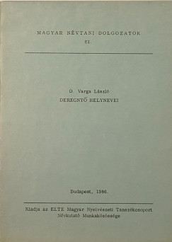 Varga Lszl - Deregny helynevei