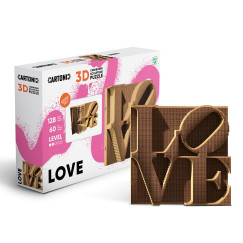 LOVE felirat� 3D festhet� karton puzzle (Cartonic)
