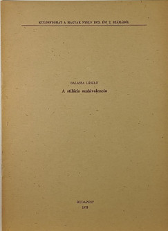 Balassa László - A stiláris ambivalencia (dedikált)