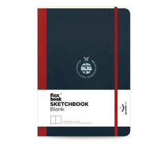 Flexbook Flex Global v�zlatf�zet sima lapokkal � piros, 15,5 � 21,5 cm, gumip�nttal