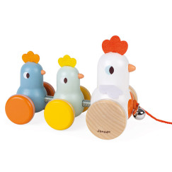 Húzható tyúk és csirke