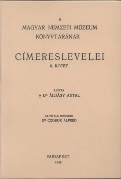 ldsy Antal - A Magyar Nemzeti Mzeum knyvtrnak cmereslevelei VIII. 1826-1909.