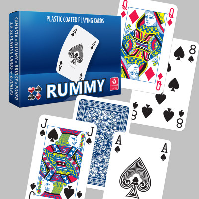 Egyéb: Rummy - dupla römi kártya, 110 lap