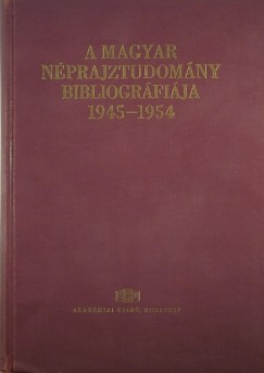 Dr. Sndor Istvn - A magyar nprajztudomny bibliogrfija