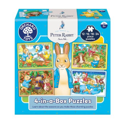 Nyúl Péter, 4 kirakó egy dobozban 4-in-a-Box Puzzles WPR004 Orchard / Peter Rabbit