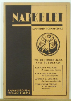 Kllay Mikls   (Szerk.) - Napkelet 1939. december - 12. sz. XVII. vfolyam