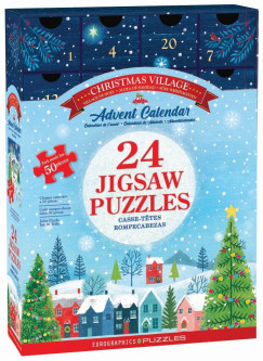Kar�csonyi falu - Adventi napt�r 24 x 50 db mini puzzle (EUROGRAPHICS, Joanne Cave, 8924-5920)