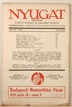Babits Mihly   (Szerk.) - Gellrt Oszkr   (Szerk.) - Nyugat XXXII. vf. 3. szm
