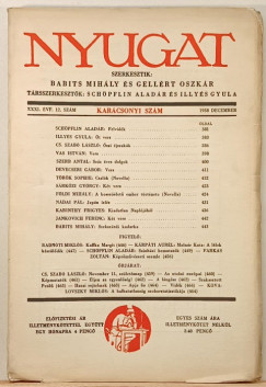 Babits Mihály (Szerk.) - Gellért Oszkár (Szerk.) - Nyuat XXXI. évf. 12. szám