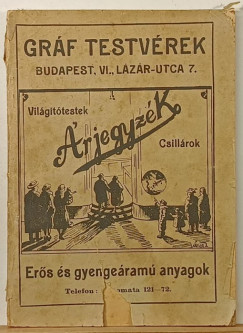 Gráf testvérek- Árjegyzék- Erős és gyengeáramú anyagok