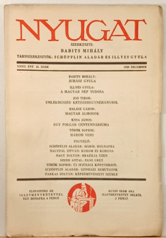 Babits Mihly   (Szerk.) - Nyugat XXXII. vf. 12. szm