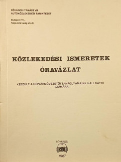 Közlekedési ismeretek óravázlat