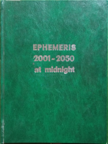 Ephemeris 2001-2050 at midnight