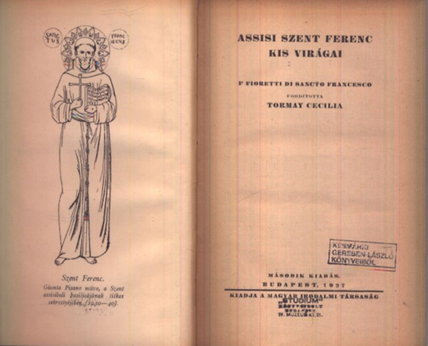 Tormay Cecilia  (ford.) - Assisi Szent Ferenc kis virgai