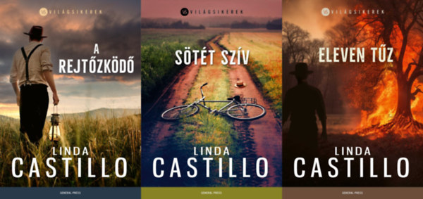 Linda Castillo - 3 db Linda Castillo amish krimi a Kate Burkholder sorozatból: Sötét szív + A rejtőzködő + Eleven tűz (a Kate Burkholder sorozat 14., 15., és 16. része)