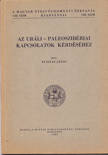 Pusztay J�nos - Az ur�li-paleoszib�riai kapcsolatok k�rd�s�hez