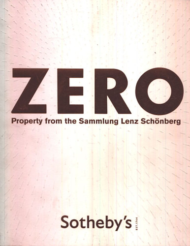 Sotheby's: Zero- Property from the Sammlung Lenz Schnberg (10 february 2010)