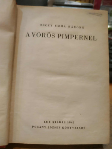 Orczy Emma B�r�n� - A v�r�s Pimpernel