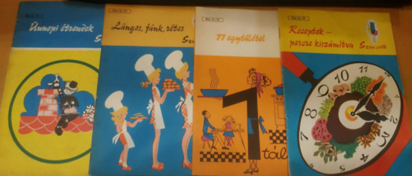 Murányi Péter, Rudnay János Pelle Józsefné - 4 db Színe-java: Receptek - percre kiszámítva + 77 egytálétel + Lángos, fánk, rétes + Ünnepi étrendek