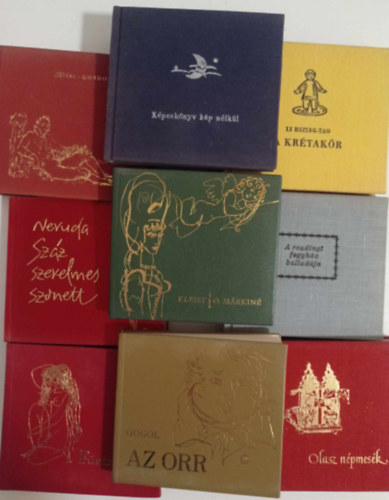 Minik�nyvek: Olasz n�pmes�k, A reading fegyh�z balald�ja, K�pesk�nyv k�p n�lk�l, Kleist: O. M�rkin�, A kr�tak�r, Azorr, Pope: A f�rtrabl�s, heine: Gondolatok, Nevula: sz�z szerelmes szonett