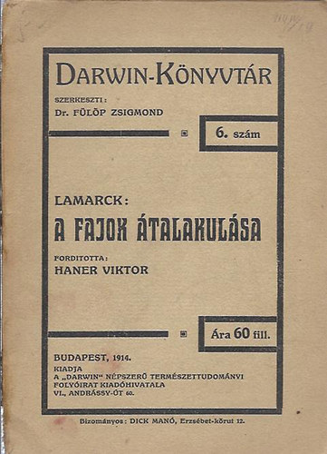 Lamarck - A fajok talakulsa