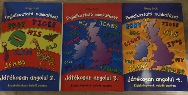 Nagy Judit - 3 db angol foglalkoztat� munkaf�zet - J�t�kosan angolul sorozat 2., 3. �s 4. f�zete