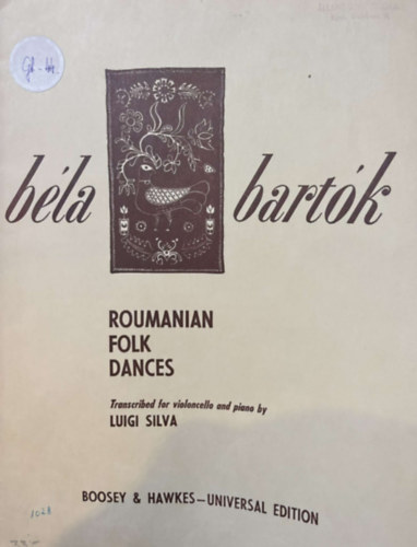 Bart�k B�la Luigi Silva - Bela Bart�k - Roumanian folk dances  - Transcribed for violocello und piano