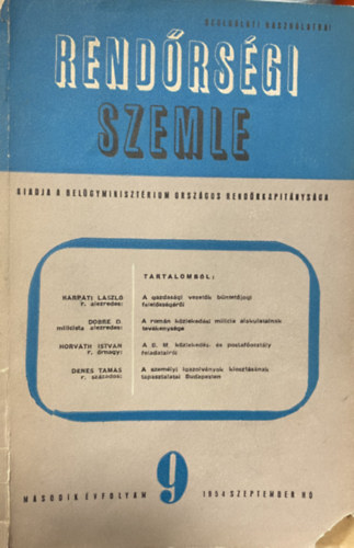 Rend�rs�gi Szemle 1954. szeptember