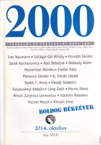 2000 Irodalmi és Társadalmi Havi Lap - 2014. október
