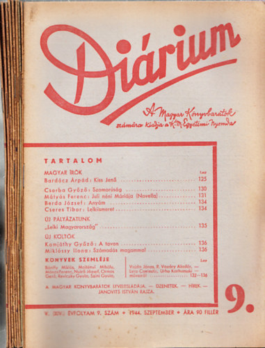 Dirium 1944/1-9. (Teljes(?)vfolyam, lapszmonknt)