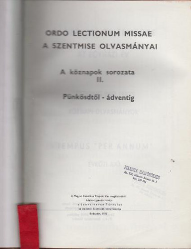 Ordo lectionum missae