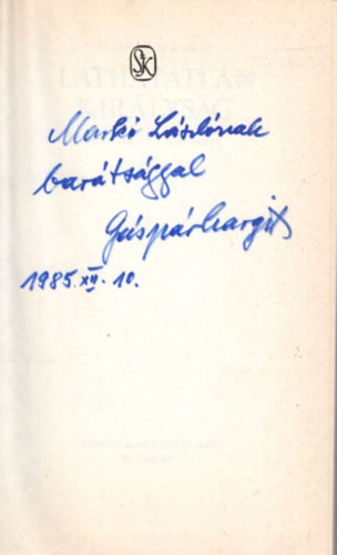 G�sp�r Margit - L�thatatlan kir�lys�g - dedik�lt