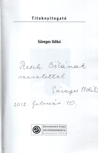 T�ncos L�szl� - Titoknyitogat� - S�veges Ildik�