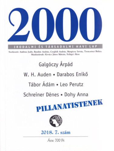 2000 Irodalmi �s T�rsadalmi Havi Lap - 2018. 7. sz�m