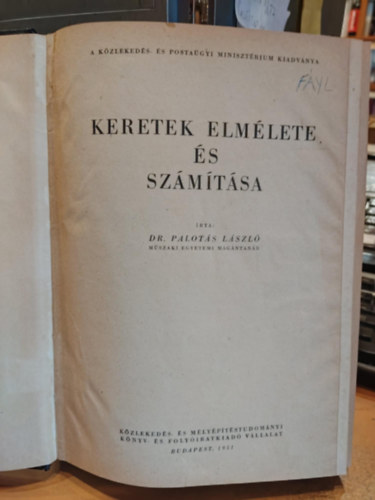 Dr. Palot�s L�szl� - Keretek elm�lete �s sz�m�t�sa